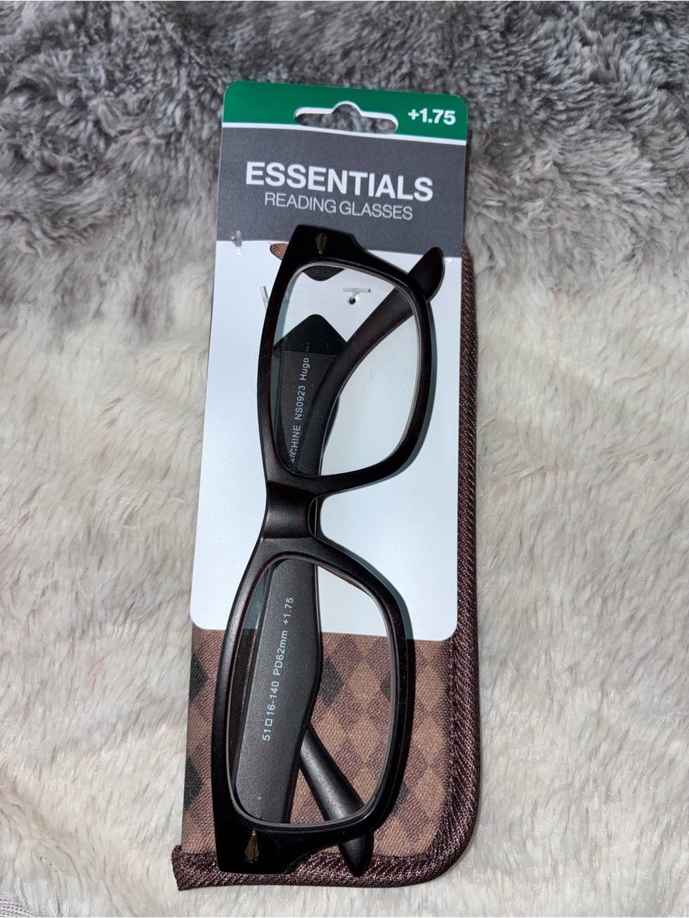 ESSENTIALS Men’s Brown/Black Reading Glasses +1.75